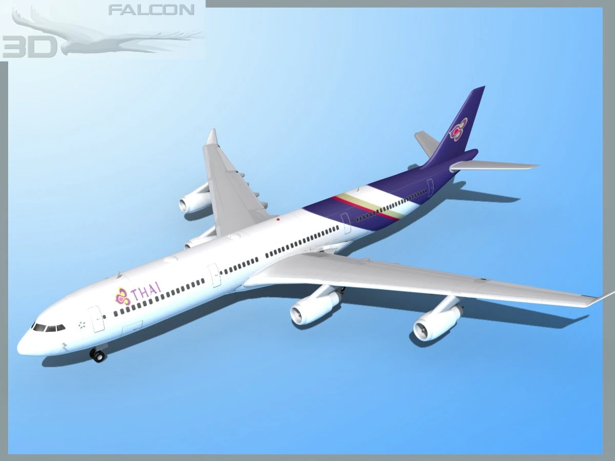 falcon3d a340 600 thai 3D Model .c4d .max .obj .3ds .fbx .stl .blend