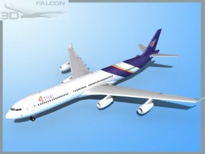 falcon3d a340 600 thai Modelo 3D