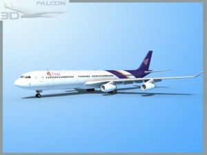 falcon3d a340 600 thai 3D Model