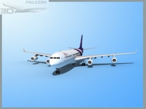 falcon3d a340 600 thai 3D Model