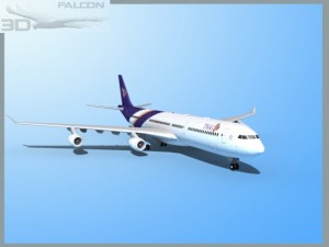 falcon3d a340 600 thai 3D Model