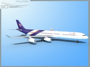 falcon3d a340 600 thai 3D Model