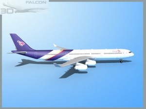 falcon3d a340 600 thai 3D Model