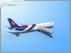 falcon3d a340 600 thai 3D Model