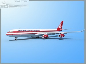 falcon3d a340 600 trans pacific charter 3Dモデル