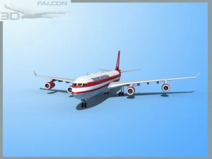 falcon3d a340 600 trans pacific charter 3D Model