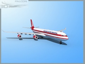 falcon3d a340 600 trans pacific charter 3Dモデル