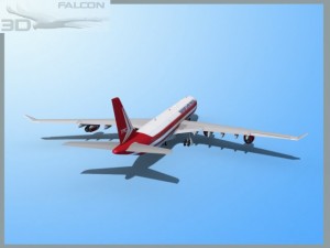 falcon3d a340 600 trans pacific charter 3Dモデル