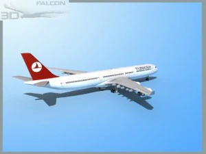 falcon3d a340 600 turkish airlines 3D Model
