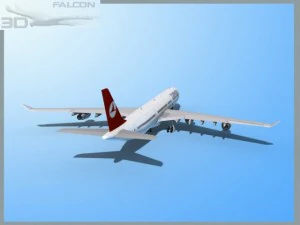 falcon3d a340 600 turkish airlines 3D Model
