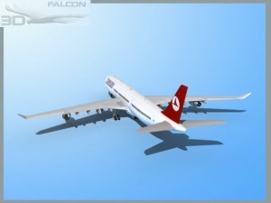 falcon3d a340 600 turkish airlines 3Dモデル