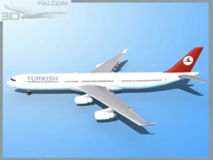 falcon3d a340 600 turkish airlines 3D Model