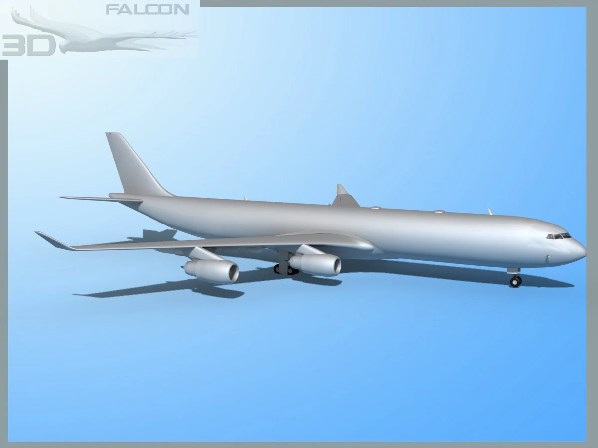 falcon3d a340 600 fbm 3D Model .c4d .max .obj .3ds .fbx .stl .blend
