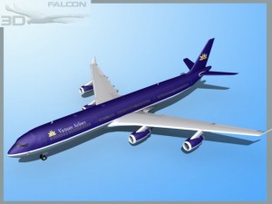 falcon3d a340 600 vietnam airlines Modelo 3D