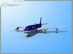 falcon3d a340 600 vietnam airlines 3D Model