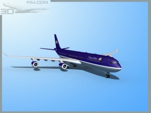 falcon3d a340 600 vietnam airlines 3D Model