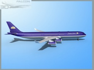 falcon3d a340 600 vietnam airlines 3D Model