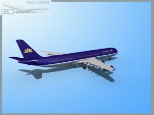 falcon3d a340 600 vietnam airlines 3D Model