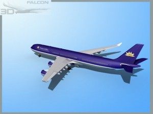 falcon3d a340 600 vietnam airlines 3D Model