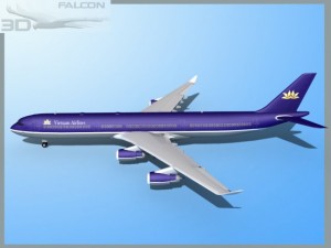 falcon3d a340 600 vietnam airlines 3D Model