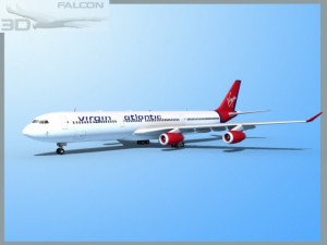 falcon3d a340 600 virgin atlantic Model 3D