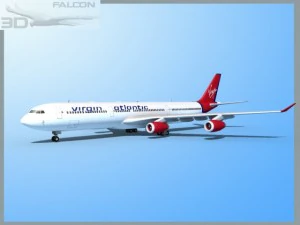 falcon3d a340 600 virgin atlantic 3D Model