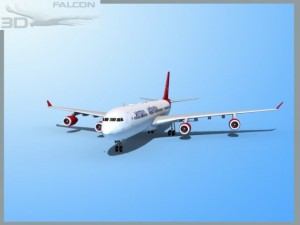 falcon3d a340 600 virgin atlantic Model 3D
