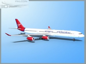 falcon3d a340 600 virgin atlantic Model 3D