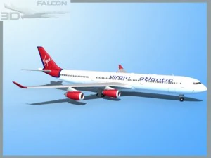 falcon3d a340 600 virgin atlantic 3D Model