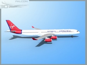falcon3d a340 600 virgin atlantic Model 3D