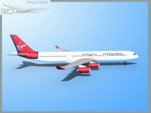 falcon3d a340 600 virgin atlantic 3D Model