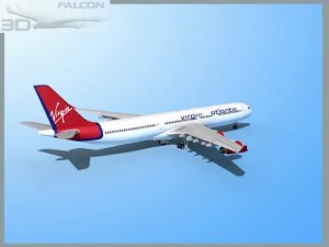 falcon3d a340 600 virgin atlantic 3D Model