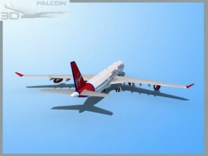 falcon3d a340 600 virgin atlantic 3D Model