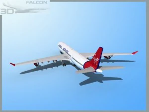 falcon3d a340 600 virgin atlantic 3D Model