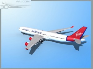 falcon3d a340 600 virgin atlantic Model 3D