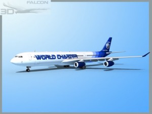 falcon3d a340 600 world charters Modelo 3D