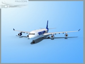 falcon3d a340 600 world charters 3D 모델