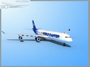 falcon3d a340 600 world charters 3D 모델