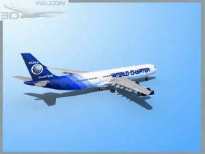 falcon3d a340 600 world charters 3D 모델