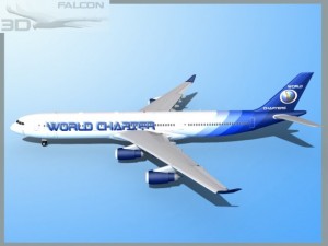 falcon3d a340 600 world charters 3D 모델