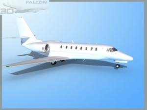 falcon3d citation sovereign c680 fbmetal 3D मॉडल