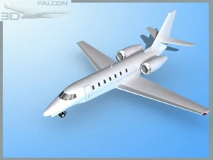 falcon3d citation sovereign c680 fbmetal 3D Model
