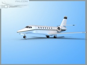 falcon3d citation sovereign c680 f01 Modelo 3D
