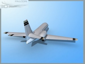 falcon3d citation sovereign c680 f01 Modelo 3D