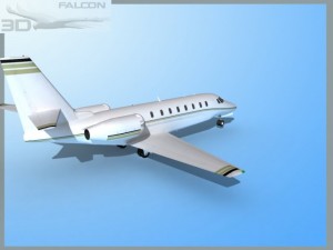 falcon3d citation sovereign c680 f02 3D Model