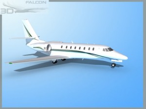 falcon3d citation sovereign c680 f11 Model 3D