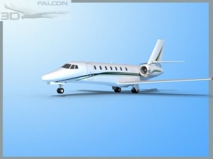 falcon3d citation sovereign c680 f11 Modelo 3D