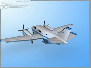 falcon3d e90 king air f02 3D Model