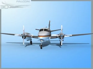 falcon3d e90 king air f03 3D Model