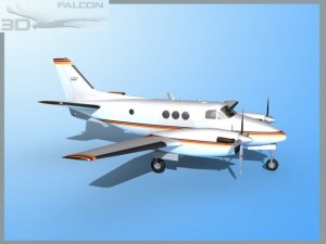 falcon3d e90 king air f03 Modelo 3D